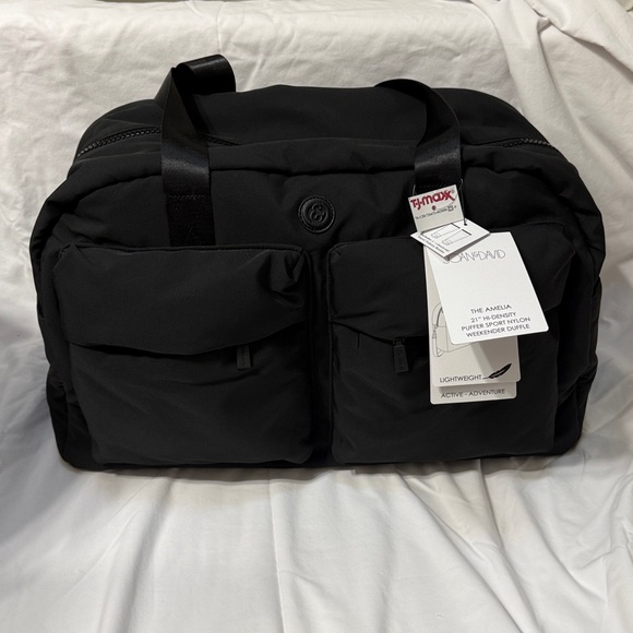 Joan & David Handbags - Women’s Joan & David Black “The Amelia” 21” Sport Puffer Nylon Weekender Duffel